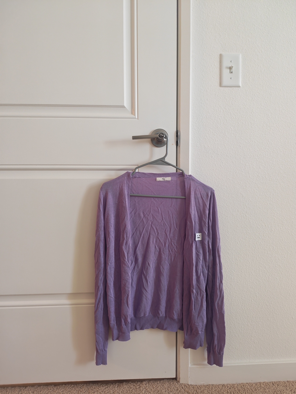 Light Purple Women’s Open-Front Cardigan Sweater